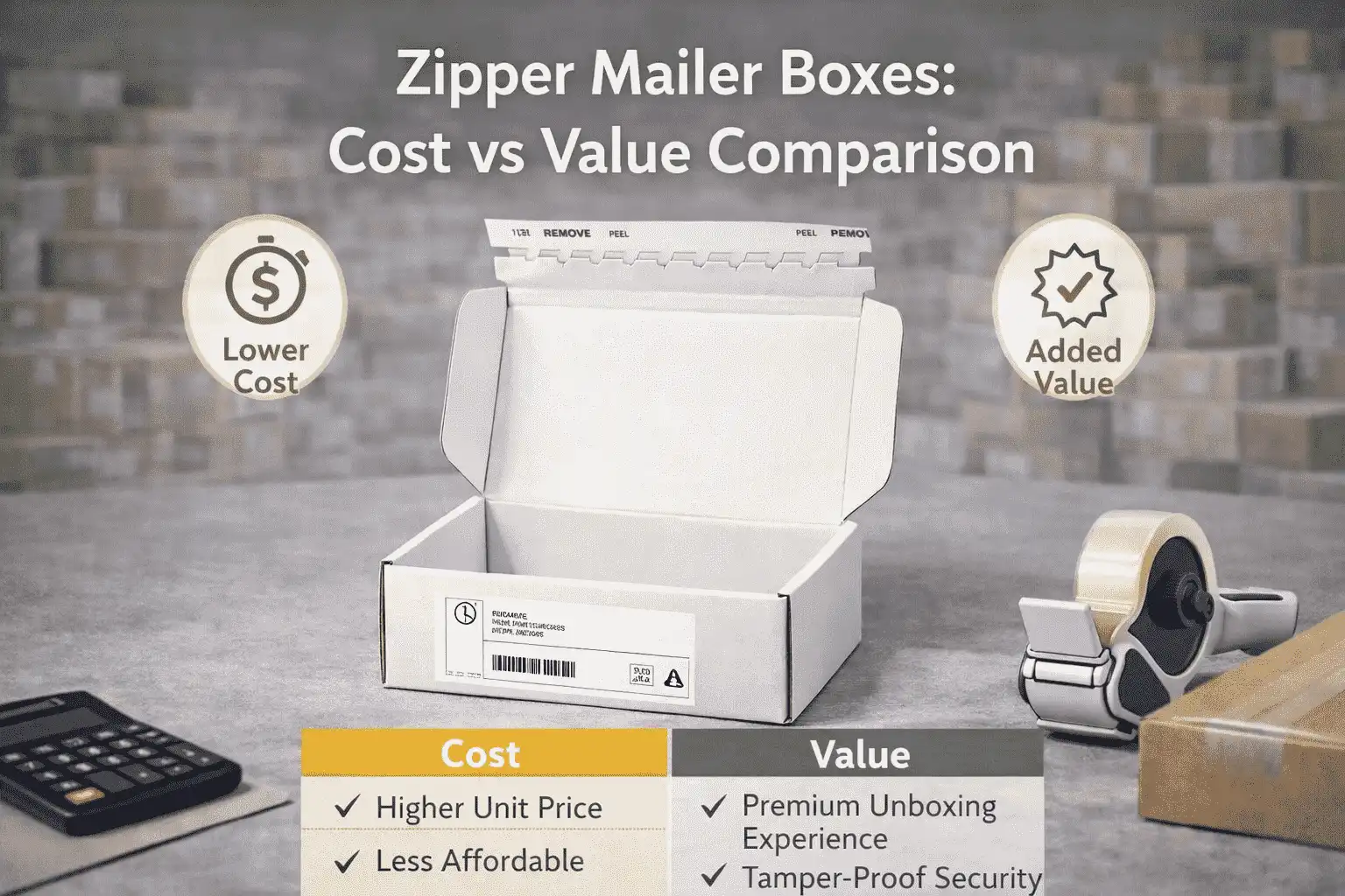 Zipper Mailer Boxes: Cost vs Value Comparison